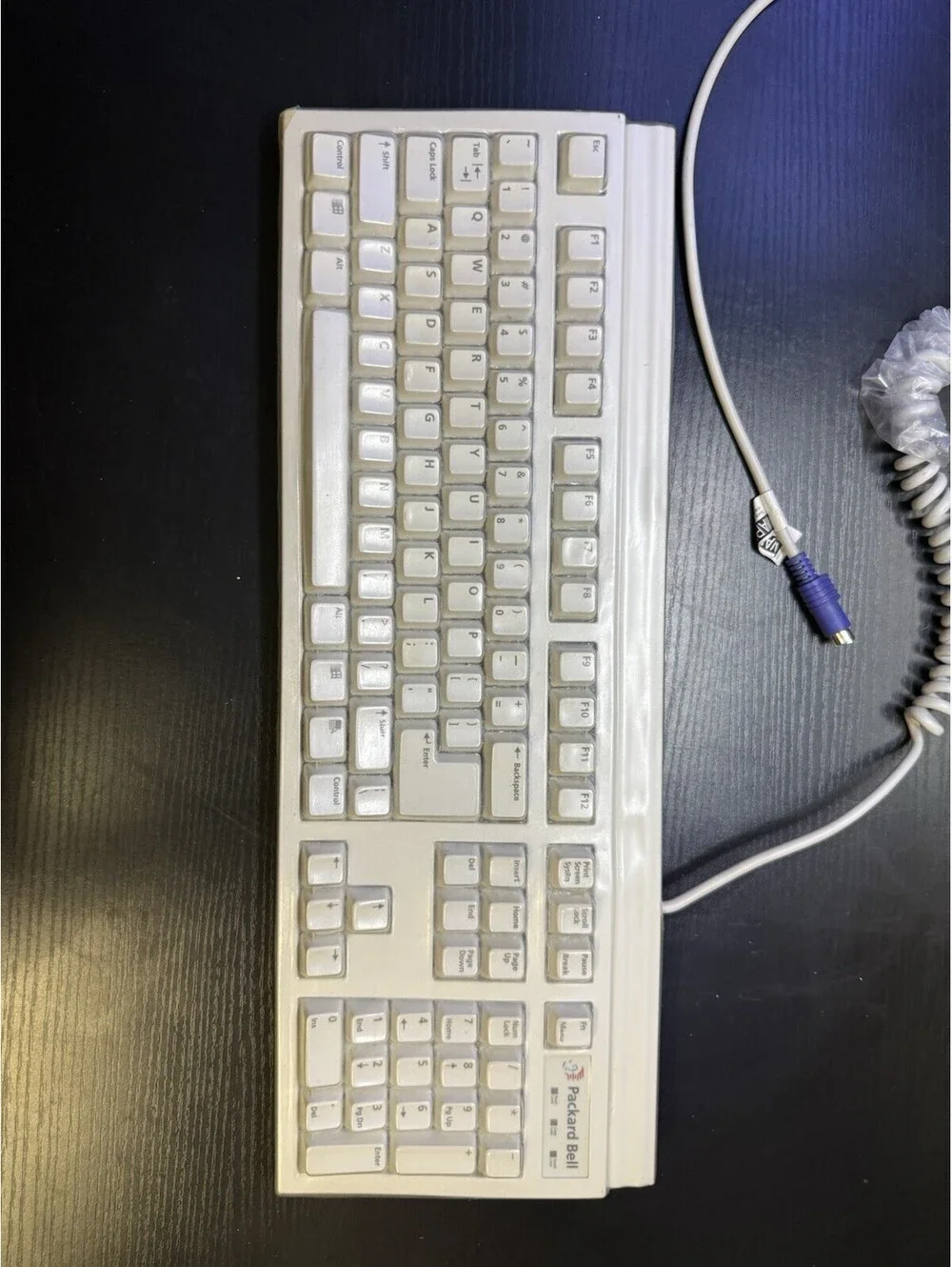 Vintage Packard Bell 5131C PS/2 Keyboard 120059 Retro PC Windows 95 98